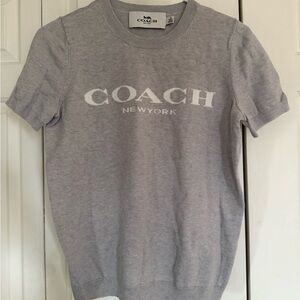 Coach Light Gray Knit Top